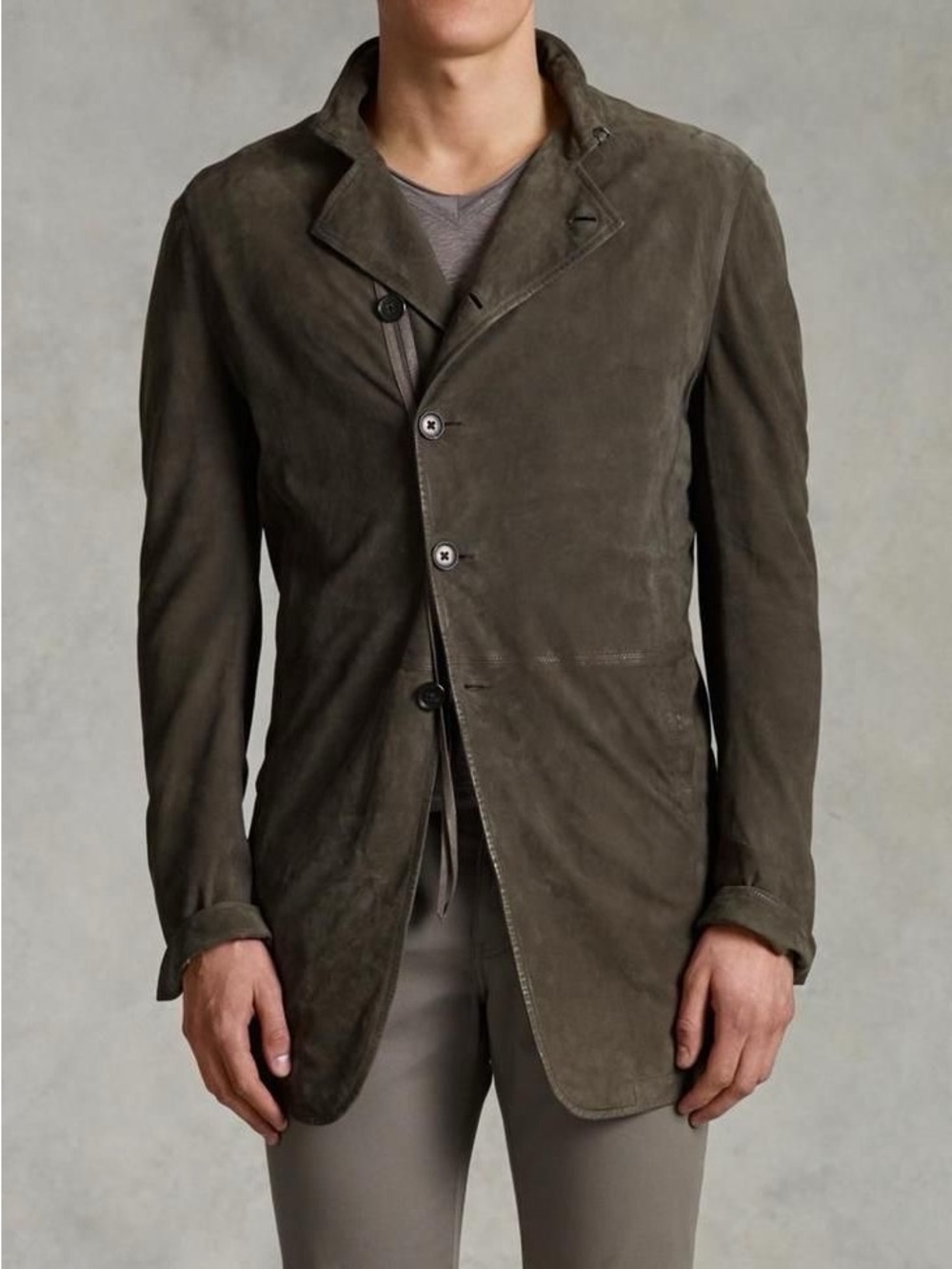 $2698 John Varvatos Collection Asymmetric Cut Coat Size EU 50 USA 4